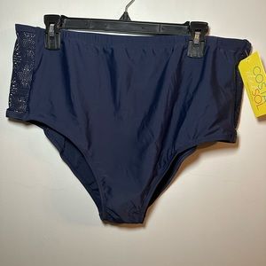 NWT Costa del Sol navy high waisted swim briefs XXL